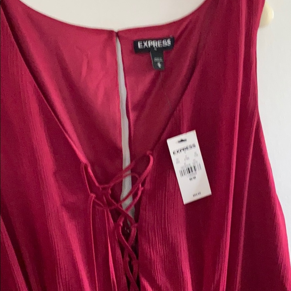 A new red high/low dress